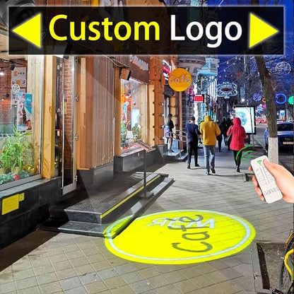 40W Custom GOBO P𝐫𝐨𝐣𝐞𝐜𝐭𝐨𝐫 Led Logo Lights Image for Store Business Outdoor and Indoor I𝐩𝟔𝟕 Waterproof with Remote Control (40, Watts)