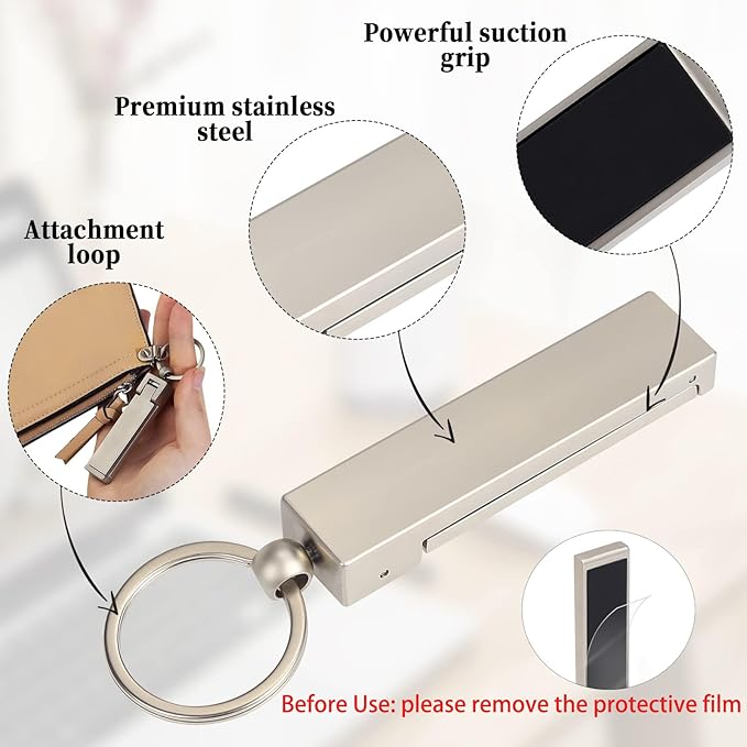 Purse Hook for Table, Instant Bag Purse Hook Hanger Holder for Table Desk Folding Handbag Table Hook Hanger for Women Mobile Phone Stand Holder(Platinum)
