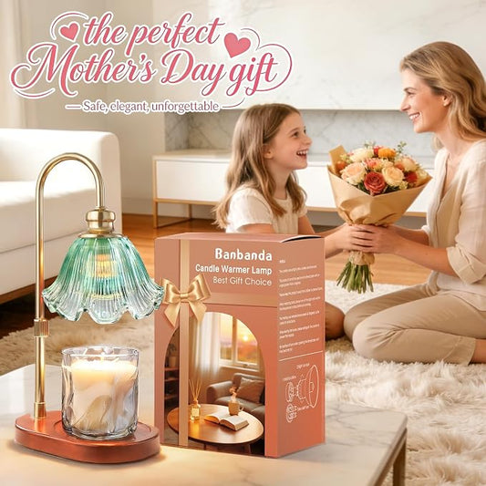 Banbanda Candle Warmer Lamp with Timer ：Mothers Day Gifts, Christmas Decorations Indoor, Birthday Gifts for Women Mom, Warming Gifts for Office, Dorm, Apartment & New Home Decor