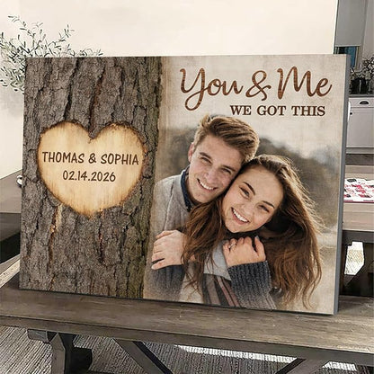 Love Signal Personalized Wall Art for Couples, Custom Photo Print Canvas/Poster/Frame, Anniversary, Valentine Day, Wedding, Birthday Gifts for Him Her Boyfriend Girlfriend, Husband Wife Bedroom Decor