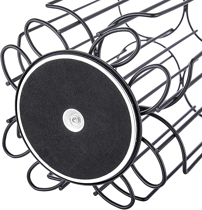 Frcctre Metal Cocktail Capsule Holder Capsules Storage Carousel Organizer, Compatible with Bartesian Cocktail Capsules, Hold Up to 32 Capsule Pods