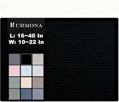 URMONA 31'' x 22'' Waterproof Silicone Under Sink Mat Cabinet and Counter Protector, Shelf Liner for Kitchen and Bathroom, Storage and Organizers, Litter Mat, Pet Cat Puppy Essentials(Onyx)