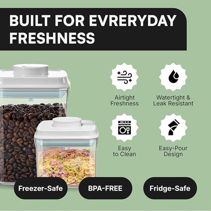 Bop Top Airtight Food Storage Containers with Lid 3.5 Cups / 28 oz | Kitchen Canister Sets | Air Tight Pantry Container | Pop Top Dry Food Storage Containers for Snacks, Sugar, Flour, Baking, Pasta