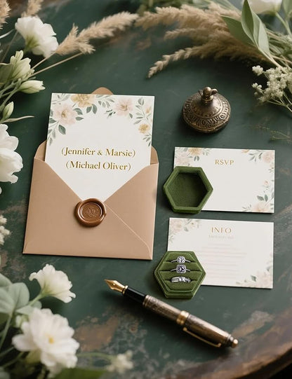Velvet 3 Slots Jewelry Ring Box Engagement Wedding Box Keepsake Box Bridal Photo Ring Triple Slots Hexagon