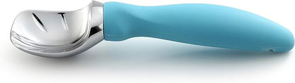 Spring Chef Ice Cream Scoop with Soft Grip Handle, Professional Heavy Duty Sturdy Scooper, Premium Kitchen Tool for Cookie Dough, Gelato, Sorbet, Aqua Sky
