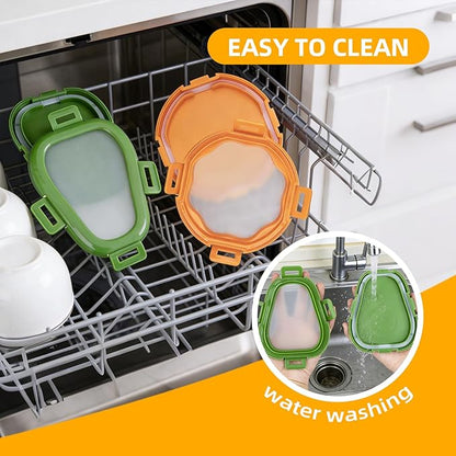 2pc Fruit Storage Containers for Fridge, Avocado Saver and Onion Storage Set, Reusable Silicone Food Storage Containers for Tomatoes, Lemons, and Potatoes (2)
