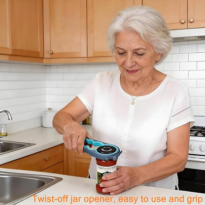 Jar Opener for Weak Hands, 5 in 1 Bottle Opener for Seniors with arthritis | Multifunction Lid Opener, Adjustable, Non-slip, Effortlessly Open Jars Bottles and Ring Pull Cans,Included Rubber Gripper Pad