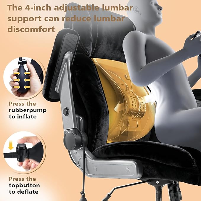600LBS Large Fabric Heavy Duty Office Chair with 5D Flip Arms, Comfy Big and Tall Office Chair with Pocket Spring Cushion, Large High Back Computer Desk Chair with Adjustable Lumbar Support