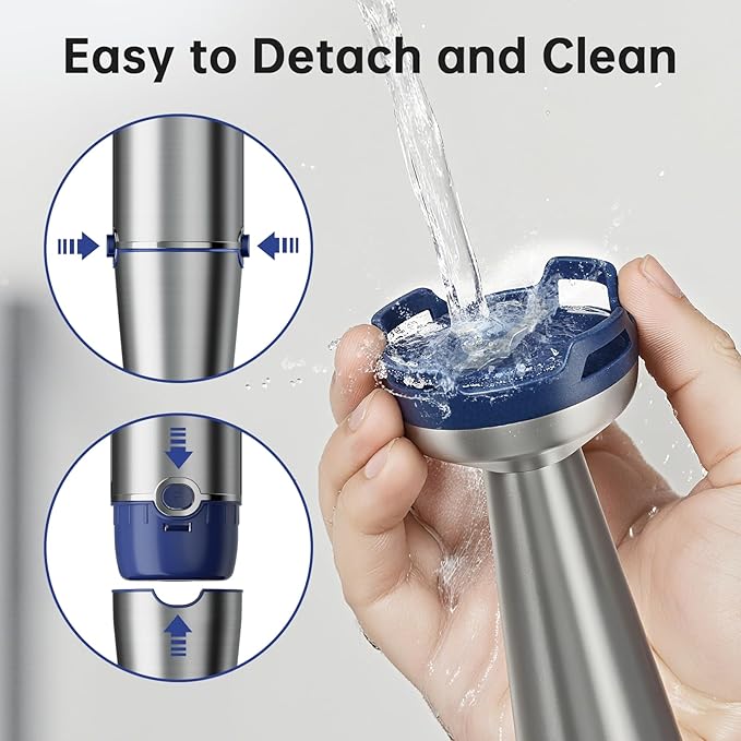 Turelar Immersion Blender Handheld Corded Hand Blenders Set 1100W, Trigger Variable Speed 5 in 1 Stick Emulsifier with Chopper, Whisk and Frother for Soup, Baby Food and Smoothies, Navy Blue