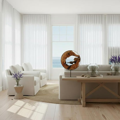 WELLAND Cedar Wood Sculpture, Natural Tabletop Decor Accent | Handcrafted Design, Unique Wood Grain, Organic Shape, One-of-a-Kind Character, Statement Piece