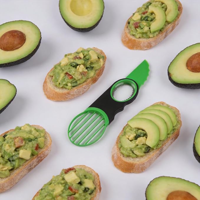 3 in 1 Avocado slicer,dishwasher safe(Green)