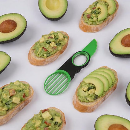 3 in 1 Avocado slicer,dishwasher safe(Green)