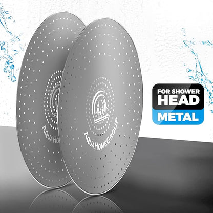 AquaHomeGroup Filtered Shower Head Replacement Spray Plates (Metal, Stainless Steel, 2-Pack)