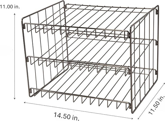Kitchen Details 3 Tier Can Organizer | Canned Food Storage Rack | Kitchen Cabinet and Pantry Organization | Holds 36 Cans | Space Saving | Onyx