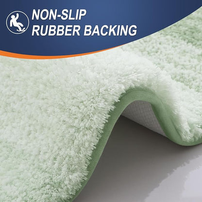 OLANLY Large Bathroom Rugs Mat 40x24, Extra Soft Absorbent Microfiber Bath Rugs, Rubber Backing, Quick Dry, Washable Bath Mats for Bathroom Floor, Tub and Shower, Home Decor Accessories, Sage Green
