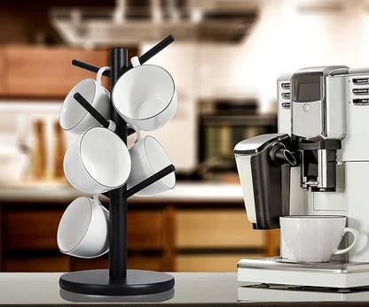 MyLifeUNIT Mug Holder Tree, Coffee Cup Holder with 6 Hooks (Black) | MyLifeUNIT
