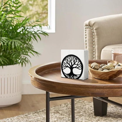 Napkin Holder for Table, Standing Napkin Dispenser Outdoor Farmhouse Black Cocktail Napkin Holders for Kitchen Coffee Shop Dining Room (4.7"x 1.6"x 4")