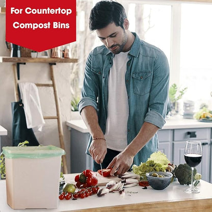 Compost Bags, Compostable Trash Bags 2.6 Gallon Compostable Bags Small 300 Count Compost Bags for Countertop bin Extra Thick 0.71 Mil. ASTM D6400 Certified By BPI and TÜV AUSTRIA 2.6 Gallon, 300 Units