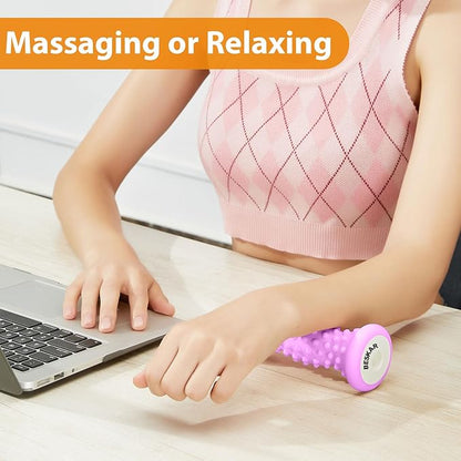 BESKAR Foot Massager Roller for Plantar Fasciitis Relief, Portable Feet Roller to Deep Tissue Muscle Massage, Foot Arch and Heel Pain, Reflexology Tool