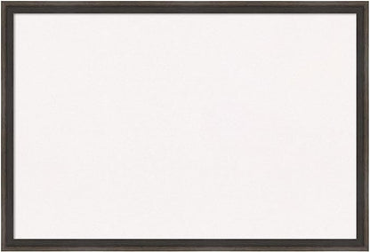 Amanti Art White Cork Board for Wall, 17x25 Vision Board with Brown Wood Frame, Medium Corkboard Office Decor for Home Organization, Casual Corkboard Pinboard to display items for home organization