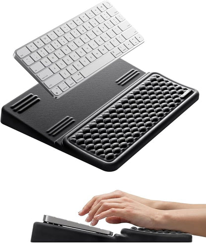 Vaydeer Keyboard Wrist Rest, Keyboard Stand with Wrist Support, Soft Memory Foam Ergonomic Riser for 60%-65% Keyboard Holder Tilt Lift for Carpal Tunnel, Office Gaming Computer Typing Hand Arm Cushion
