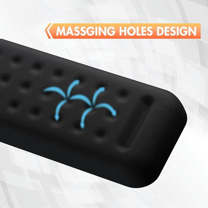 Keyboard Wrist Rest - 17 3/8 in Wrist Rest for Computer and Laptop with Massage Dots, Memory Foam Wrist Pad for Keyboard with Non-Slip PU Base for Ergonomic Wrist Support.