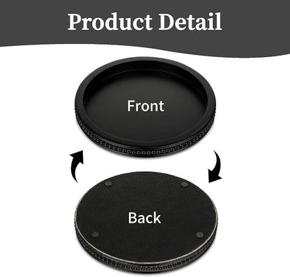 Hanobe Decorative Serving Tray Wood: Black Bead Round Tray for Coffee Table Rustic Wooden Trays Decor Farmhouse Kitchen Counter Circle Tray Vintage Centerpiece for Living Room Home Organizer