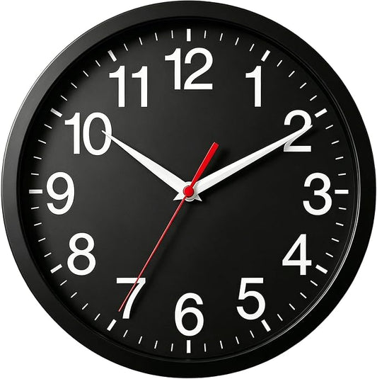 Rohioue Wall Clock Modern 8 Inch Battery Operated Silent Non Ticking Small Analog Clock Decorative for Bedroom Kitchen Bathroom Office Home
