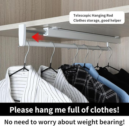 pull out closet rod pull out pants rack for closet white 9-1/2 inch pull out rack clothes pull out valet rod closet telescopic trouser rack shallow cabinet organize pants and clothes