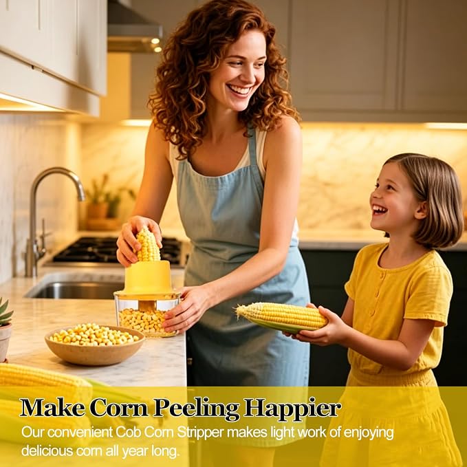 Fshow Corn Cob Stripper Tool, Corn Peeler Quickly Remove Kernels From Corn