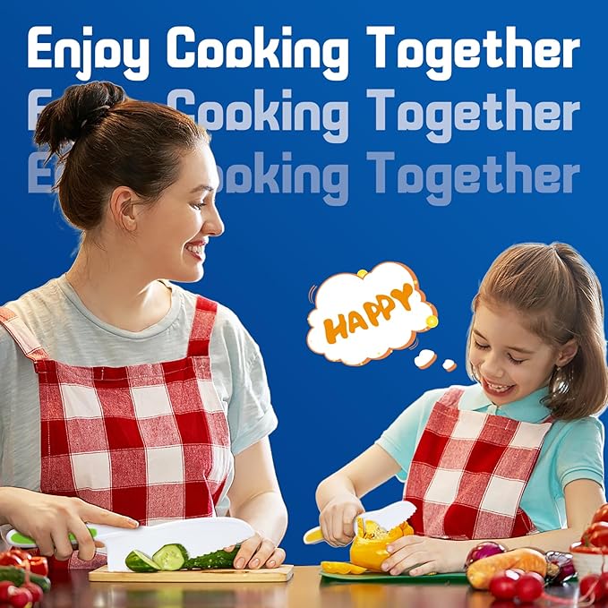 Yeeammk Montessori Toddler Knife Set-3PCS Kids Safe Knives for Real Cooking Kids Cooking Sets Real Cooking Kitchen Tools Toddler Friendly Knives