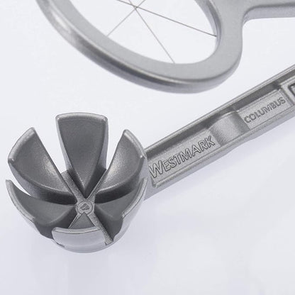 Westmark Wedge Egg Slicer - Heavy-Duty Aluminum Cutter with Stainless Steel Blades for Wedge Slices, Multi-Purpose Wedger for Eggs, Mushrooms, Strawberries & Kiwi, Kitchen Essentials