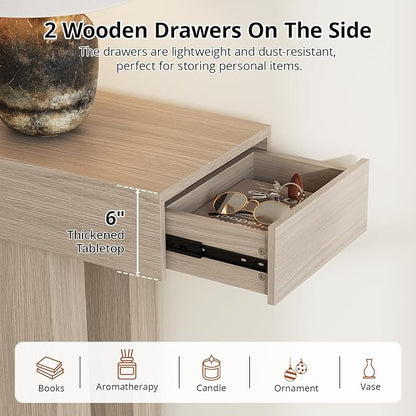 63 Inches Long Console Table for Entryway with Drawers, Wooden Sofa Table Behind Couch, Entry Table for Living Room, Foyer, Hallway, Grey
