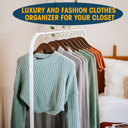 Wooden Hangers - 60 Pack Solid Shirt Hangers, Heavy Duty & Slim Coat Hanger, For Suit, Coat, Jacket, Pants (Walnut)