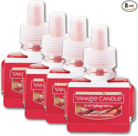 Yankee Candle ScentPlug Refill (2.5 Ounce (Pack of 4), Sparkling Cinnamon)