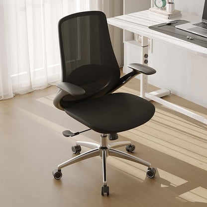Ergonomic Mesh Office Chair, 330LBS Executive Desk Chair with Lumbar Support, 2D Armrests, Comfy Swivel Computer Task Chairs for Long Hours (Black)