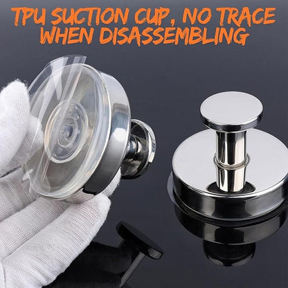 Suction Cup Hooks for Shower，Wreath Hangers for Front Door，Bath Robe Hook for Bathroom Kitchens Hanging for Window Glass