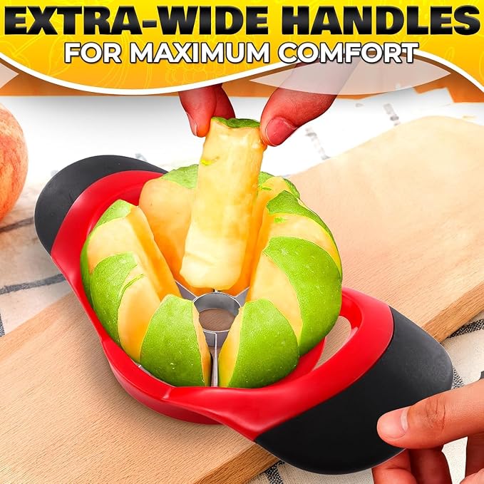 Pineapple Corer and Slicer, Apple Corer and Slicer Tool - Stainless Steel Fruit Cutter with Reinforced Thick Blade, Detachable Handle | Core Remover for Fresh Pineapple Rings, Diced Fruits and Apples