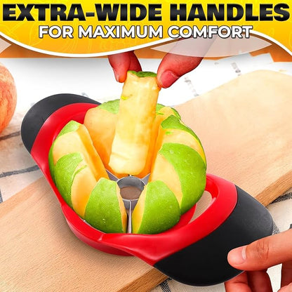 Pineapple Corer and Slicer, Apple Corer and Slicer Tool - Stainless Steel Fruit Cutter with Reinforced Thick Blade, Detachable Handle | Core Remover for Fresh Pineapple Rings, Diced Fruits and Apples