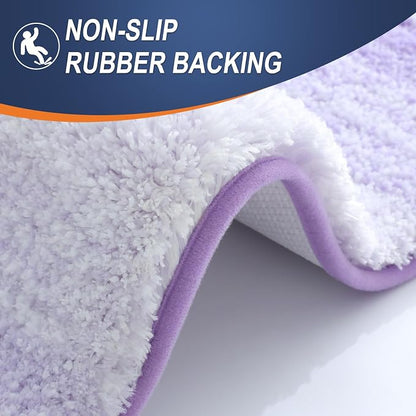 OLANLY Large Bathroom Rugs Mat 50x30, Extra Soft Absorbent Microfiber Bath Rug, Rubber Backing, Quick Dry, Washable Bath Mats for Bathroom Floor, Tub and Shower, Home Decor Accessories, Light Purple
