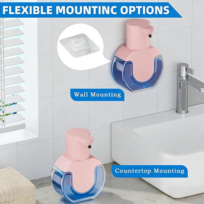 Automatic Soap Dispenser Touchless,Liquid Soap Dispenser USB Rechargeable,15oz/420ml Hand Soap Dispenser,4-Level Adjustable,Wall Mounted/Countertop Soap Dispenser for Bathroom Kitchen Dish Soap