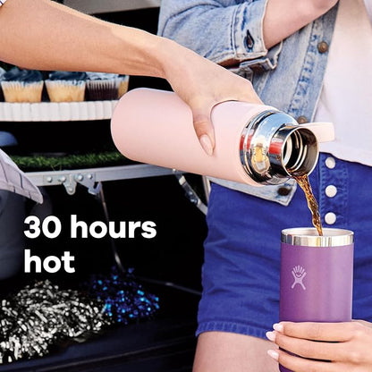 Hydro Flask Hot Flask & Cup – Insulated Stainless Steel, Hot Drink Travel Container for Coffee & Tea 36 Oz Agave Green