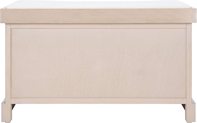 Safavieh Home Collection Landers Sand 2-Drawer/Cushion Storage Bench (Fully Assembled) BCH5702D