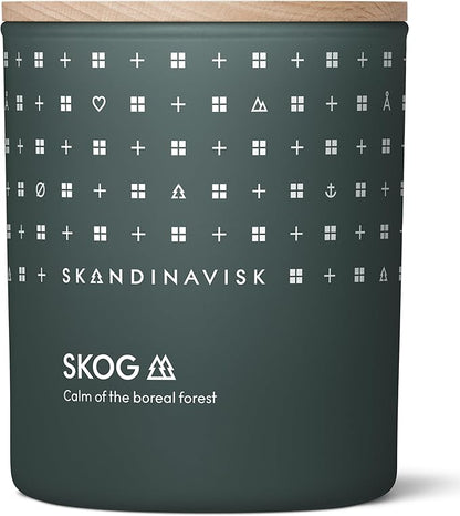 Skandinavisk Skog 'Forest' Scented Candle. Fragrance Notes: Pine Needles and Fir Cones, Birch Sap and Lily of The Valley. 7.0 oz.
