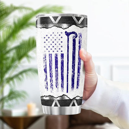 Old Lives Matter Funny 20oz Stainless Steel Tumbler, Vintage USA Patriotic Gift for Grandpa, Dad, Retired Men, Humorous Coffee Travel Mug for Birthday, Retirement, Father's Day