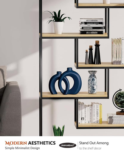 Blue Vase Set of 2 - Donut Navy Vases Home Decor, Modern Coastal Decor - Decorative Vase, Ceramic Decorations for Living Room Coffee Table Bookshelf Shelf Console Mantle (Matte Navy Blue)