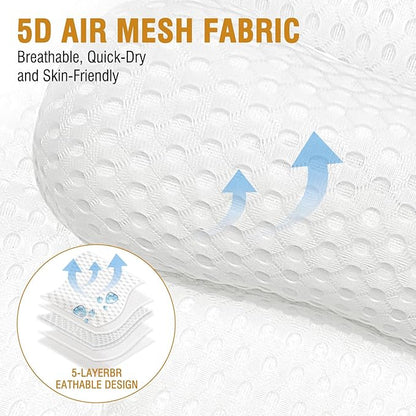SZXYX Bath Pillows for Tub,Ergonomic Bathtub Spa Bath Pillow 5D Air Mesh Bathtub Headrest with Neck & Back Support Suitable for All Bathtubs, Hot Tubs, and Home Spa Baths