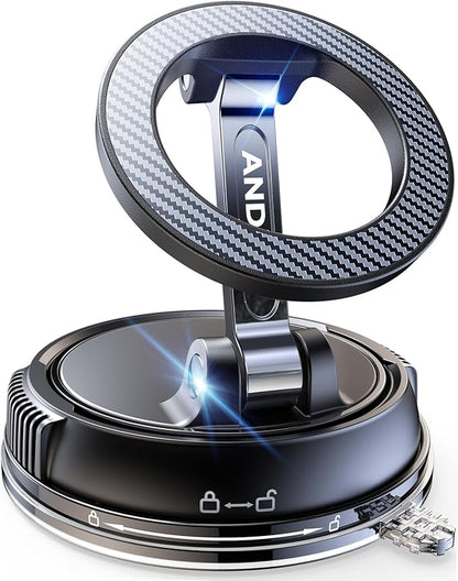 ANDERY Car Phone Holder for Magsafe [78+LBS Strongest Suction & 2400gf Strongest Magnetic] 360° Adjustable Car Phone Mount, Phone Holders for Your Car for iPhone 17-12 & All Phones, Father Gifts