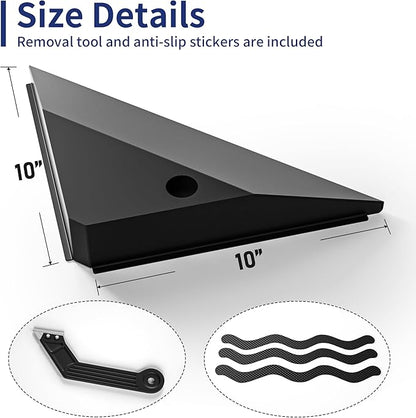 10'' Corner Foot Rest for Shaving Legs, 304 Stainless Steel Grout in Footrest with Shaving Holder, Recessed Designed Foot Ledge for Bathroom Shower