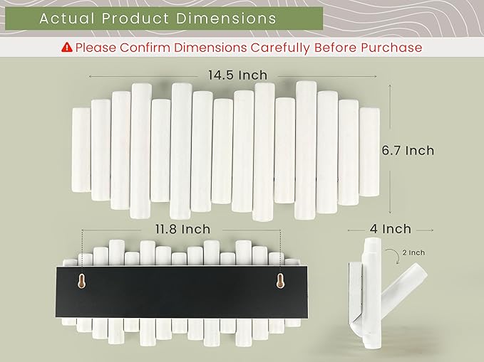 Wall Coat Rack - Wall Mounted Coats Rack - Coat Hanger Wall Mount Coat Racks - entryway Hooks Rack - Coat Rack Wall Key Holder - Wooden Coat Rack Walls Mount - Key Hooks for Walls Key Holder